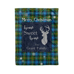 Scotstee Shop Tartan Plaid Christmas Fleece Blankets Clan Grant Hunting Plaid Blanket, tartan blanket, tartan blanket fleece, plaid blanket, plaid fleece blanket, clan tartan blanket, clan blanket, christmas blanket