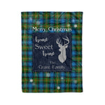 Scotstee Shop Tartan Plaid Christmas Fleece Blankets Clan Grant Hunting Plaid Blanket, tartan blanket, tartan blanket fleece, plaid blanket, plaid fleece blanket, clan tartan blanket, clan blanket, christmas blanket