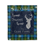 Scotstee Shop Tartan Plaid Christmas Fleece Blankets Clan Grant Hunting Plaid Blanket, tartan blanket, tartan blanket fleece, plaid blanket, plaid fleece blanket, clan tartan blanket, clan blanket, christmas blanket