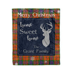 Scotstee Shop Tartan Plaid Christmas Fleece Blankets Clan Grant of Edinchat Plaid Blanket, tartan blanket, tartan blanket fleece, plaid blanket, plaid fleece blanket, clan tartan blanket, clan blanket, christmas blanket