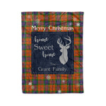Scotstee Shop Tartan Plaid Christmas Fleece Blankets Clan Grant of Edinchat Plaid Blanket, tartan blanket, tartan blanket fleece, plaid blanket, plaid fleece blanket, clan tartan blanket, clan blanket, christmas blanket
