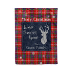 Scotstee Shop Tartan Plaid Christmas Fleece Blankets Clan Grant of Lurg Plaid Blanket, tartan blanket, tartan blanket fleece, plaid blanket, plaid fleece blanket, clan tartan blanket, clan blanket, christmas blanket