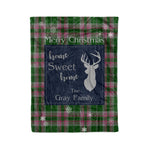 Scotstee Shop Tartan Plaid Christmas Fleece Blankets Clan Gray Plaid Blanket, tartan blanket, tartan blanket fleece, plaid blanket, plaid fleece blanket, clan tartan blanket, clan blanket, christmas blanket