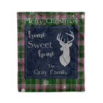 Scotstee Shop Tartan Plaid Christmas Fleece Blankets Clan Gray Plaid Blanket, tartan blanket, tartan blanket fleece, plaid blanket, plaid fleece blanket, clan tartan blanket, clan blanket, christmas blanket