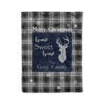 Scotstee Shop Tartan Plaid Christmas Fleece Blankets Clan Grey Douglas Plaid Blanket, tartan blanket, tartan blanket fleece, plaid blanket, plaid fleece blanket, clan tartan blanket, clan blanket, christmas blanket