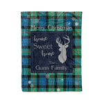 Scotstee Shop Tartan Plaid Christmas Fleece Blankets Clan Gunn Ancient Plaid Blanket, tartan blanket, tartan blanket fleece, plaid blanket, plaid fleece blanket, clan tartan blanket, clan blanket, christmas blanket