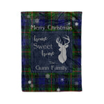 Scotstee Shop Tartan Plaid Christmas Fleece Blankets Clan Gunn Plaid Blanket, tartan blanket, tartan blanket fleece, plaid blanket, plaid fleece blanket, clan tartan blanket, clan blanket, christmas blanket