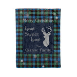 Scotstee Shop Tartan Plaid Christmas Fleece Blankets Clan Guthrie Modern Plaid Blanket, tartan blanket, tartan blanket fleece, plaid blanket, plaid fleece blanket, clan tartan blanket, clan blanket, christmas blanket
