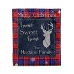 Scotstee Shop Tartan Plaid Christmas Fleece Blankets Clan Haldane Plaid Blanket, tartan blanket, tartan blanket fleece, plaid blanket, plaid fleece blanket, clan tartan blanket, clan blanket, christmas blanket