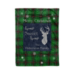 Scotstee Shop Tartan Plaid Christmas Fleece Blankets Clan Halkerston Plaid Blanket, tartan blanket, tartan blanket fleece, plaid blanket, plaid fleece blanket, clan tartan blanket, clan blanket, christmas blanket