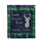 Scotstee Shop Tartan Plaid Christmas Fleece Blankets Clan Hamilton Hunting Plaid Blanket, tartan blanket, tartan blanket fleece, plaid blanket, plaid fleece blanket, clan tartan blanket, clan blanket, christmas blanket