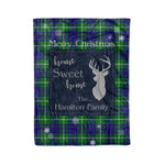 Scotstee Shop Tartan Plaid Christmas Fleece Blankets Clan Hamilton Hunting Plaid Blanket, tartan blanket, tartan blanket fleece, plaid blanket, plaid fleece blanket, clan tartan blanket, clan blanket, christmas blanket