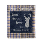 Scotstee Shop Tartan Plaid Christmas Fleece Blankets Clan Hannay Grey Plaid Blanket, tartan blanket, tartan blanket fleece, plaid blanket, plaid fleece blanket, clan tartan blanket, clan blanket, christmas blanket