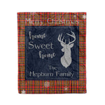 Scotstee Shop Tartan Plaid Christmas Fleece Blankets Clan Hepburn Modern Plaid Blanket, tartan blanket, tartan blanket fleece, plaid blanket, plaid fleece blanket, clan tartan blanket, clan blanket, christmas blanket