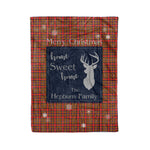Scotstee Shop Tartan Plaid Christmas Fleece Blankets Clan Hepburn Modern Plaid Blanket, tartan blanket, tartan blanket fleece, plaid blanket, plaid fleece blanket, clan tartan blanket, clan blanket, christmas blanket