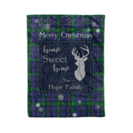 Scotstee Shop Tartan Plaid Christmas Fleece Blankets Clan Hope Plaid Blanket, tartan blanket, tartan blanket fleece, plaid blanket, plaid fleece blanket, clan tartan blanket, clan blanket, christmas blanket