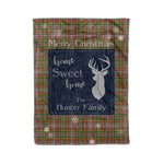 Scotstee Shop Tartan Plaid Christmas Fleece Blankets Clan Hunter 1819 Plaid Blanket, tartan blanket, tartan blanket fleece, plaid blanket, plaid fleece blanket, clan tartan blanket, clan blanket, christmas blanket