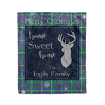 Scotstee Shop Tartan Plaid Christmas Fleece Blankets Clan Inglis Ancient Plaid Blanket, tartan blanket, tartan blanket fleece, plaid blanket, plaid fleece blanket, clan tartan blanket, clan blanket, christmas blanket