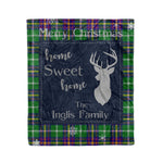 Scotstee Shop Tartan Plaid Christmas Fleece Blankets Clan Inglis Modern Plaid Blanket, tartan blanket, tartan blanket fleece, plaid blanket, plaid fleece blanket, clan tartan blanket, clan blanket, christmas blanket