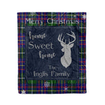 Scotstee Shop Tartan Plaid Christmas Fleece Blankets Clan Inglis Plaid Blanket, tartan blanket, tartan blanket fleece, plaid blanket, plaid fleece blanket, clan tartan blanket, clan blanket, christmas blanket