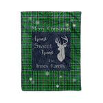 Scotstee Shop Tartan Plaid Christmas Fleece Blankets Clan Innes Hunting Plaid Blanket, tartan blanket, tartan blanket fleece, plaid blanket, plaid fleece blanket, clan tartan blanket, clan blanket, christmas blanket