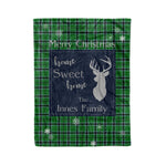 Scotstee Shop Tartan Plaid Christmas Fleece Blankets Clan Innes Hunting Plaid Blanket, tartan blanket, tartan blanket fleece, plaid blanket, plaid fleece blanket, clan tartan blanket, clan blanket, christmas blanket