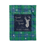 Scotstee Shop Tartan Plaid Christmas Fleece Blankets Clan Irvine Ancient Plaid Blanket, tartan blanket, tartan blanket fleece, plaid blanket, plaid fleece blanket, clan tartan blanket, clan blanket, christmas blanket