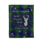 Scotstee Shop Tartan Plaid Christmas Fleece Blankets Clan Johnson Plaid Blanket, tartan blanket, tartan blanket fleece, plaid blanket, plaid fleece blanket, clan tartan blanket, clan blanket, christmas blanket