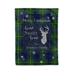 Scotstee Shop Tartan Plaid Christmas Fleece Blankets Clan Johnson Plaid Blanket, tartan blanket, tartan blanket fleece, plaid blanket, plaid fleece blanket, clan tartan blanket, clan blanket, christmas blanket
