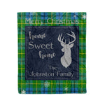 Scotstee Shop Tartan Plaid Christmas Fleece Blankets Clan Johnston Plaid Blanket, tartan blanket, tartan blanket fleece, plaid blanket, plaid fleece blanket, clan tartan blanket, clan blanket, christmas blanket