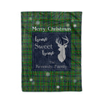 Scotstee Shop Tartan Plaid Christmas Fleece Blankets Clan Kennedy Hunting Plaid Blanket, tartan blanket, tartan blanket fleece, plaid blanket, plaid fleece blanket, clan tartan blanket, clan blanket, christmas blanket