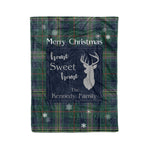 Scotstee Shop Tartan Plaid Christmas Fleece Blankets Clan Kennedy Plaid Blanket, tartan blanket, tartan blanket fleece, plaid blanket, plaid fleece blanket, clan tartan blanket, clan blanket, christmas blanket