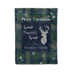 Scotstee Shop Tartan Plaid Christmas Fleece Blankets Clan Kennedy Plaid Blanket, tartan blanket, tartan blanket fleece, plaid blanket, plaid fleece blanket, clan tartan blanket, clan blanket, christmas blanket