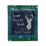 Scotstee Shop Tartan Plaid Christmas Fleece Blankets Clan Kerr Hunting Plaid Blanket, tartan blanket, tartan blanket fleece, plaid blanket, plaid fleece blanket, clan tartan blanket, clan blanket, christmas blanket