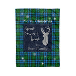Scotstee Shop Tartan Plaid Christmas Fleece Blankets Clan Kerr Hunting Plaid Blanket, tartan blanket, tartan blanket fleece, plaid blanket, plaid fleece blanket, clan tartan blanket, clan blanket, christmas blanket