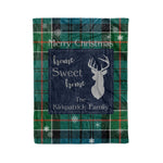 Scotstee Shop Tartan Plaid Christmas Fleece Blankets Clan Kirkpatrick Plaid Blanket, tartan blanket, tartan blanket fleece, plaid blanket, plaid fleece blanket, clan tartan blanket, clan blanket, christmas blanket