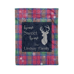 Scotstee Shop Tartan Plaid Christmas Fleece Blankets Clan Lindsay Ancient Plaid Blanket, tartan blanket, tartan blanket fleece, plaid blanket, plaid fleece blanket, clan tartan blanket, clan blanket, christmas blanket