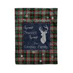 Scotstee Shop Tartan Plaid Christmas Fleece Blankets Clan Lindsay Hunting Plaid Blanket, tartan blanket, tartan blanket fleece, plaid blanket, plaid fleece blanket, clan tartan blanket, clan blanket, christmas blanket