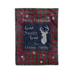Scotstee Shop Tartan Plaid Christmas Fleece Blankets Clan Lindsay Modern Plaid Blanket, tartan blanket, tartan blanket fleece, plaid blanket, plaid fleece blanket, clan tartan blanket, clan blanket, christmas blanket