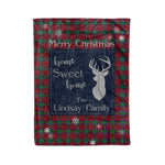 Scotstee Shop Tartan Plaid Christmas Fleece Blankets Clan Lindsay Modern Plaid Blanket, tartan blanket, tartan blanket fleece, plaid blanket, plaid fleece blanket, clan tartan blanket, clan blanket, christmas blanket