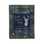 Scotstee Shop Tartan Plaid Christmas Fleece Blankets Clan Nicolson Hunting Ancient Plaid Blanket, tartan blanket, tartan blanket fleece, plaid blanket, plaid fleece blanket, clan tartan blanket, clan blanket, christmas blanket