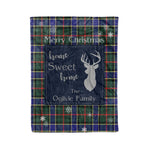 Scotstee Shop Tartan Plaid Christmas Fleece Blankets Clan Ogilvie Hunting Modern Plaid Blanket, tartan blanket, tartan blanket fleece, plaid blanket, plaid fleece blanket, clan tartan blanket, clan blanket, christmas blanket