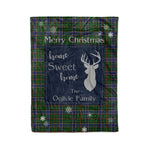 Scotstee Shop Tartan Plaid Christmas Fleece Blankets Clan Ogilvie Hunting Plaid Blanket, tartan blanket, tartan blanket fleece, plaid blanket, plaid fleece blanket, clan tartan blanket, clan blanket, christmas blanket