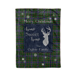 Scotstee Shop Tartan Plaid Christmas Fleece Blankets Clan Ogilvie Hunting Plaid Blanket, tartan blanket, tartan blanket fleece, plaid blanket, plaid fleece blanket, clan tartan blanket, clan blanket, christmas blanket