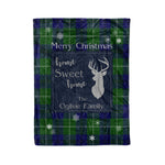 Scotstee Shop Tartan Plaid Christmas Fleece Blankets Clan Oliphant Plaid Blanket, tartan blanket, tartan blanket fleece, plaid blanket, plaid fleece blanket, clan tartan blanket, clan blanket, christmas blanket