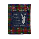 Scotstee Shop Tartan Plaid Christmas Fleece Blankets Clan Tennant Plaid Blanket, tartan blanket, tartan blanket fleece, plaid blanket, plaid fleece blanket, clan tartan blanket, clan blanket, christmas blanket