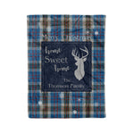 Scotstee Shop Tartan Plaid Christmas Fleece Blankets Clan Thomson Blue Plaid Blanket, tartan blanket, tartan blanket fleece, plaid blanket, plaid fleece blanket, clan tartan blanket, clan blanket, christmas blanket