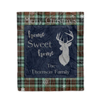 Scotstee Shop Tartan Plaid Christmas Fleece Blankets Clan Thomson Hunting Modern Plaid Blanket, tartan blanket, tartan blanket fleece, plaid blanket, plaid fleece blanket, clan tartan blanket, clan blanket, christmas blanket