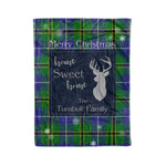 Scotstee Shop Tartan Plaid Christmas Fleece Blankets Clan Turnbull Hunting Plaid Blanket, tartan blanket, tartan blanket fleece, plaid blanket, plaid fleece blanket, clan tartan blanket, clan blanket, christmas blanket