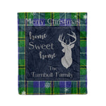Scotstee Shop Tartan Plaid Christmas Fleece Blankets Clan Turnbull Hunting Plaid Blanket, tartan blanket, tartan blanket fleece, plaid blanket, plaid fleece blanket, clan tartan blanket, clan blanket, christmas blanket